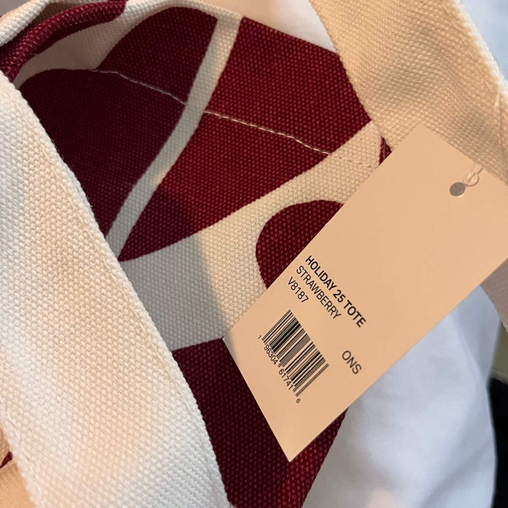 Vuori Red and White Tote Bag BNWT - Picture 5 of 5